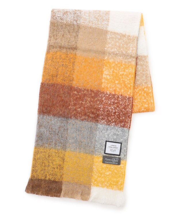 J.PRESS YORK STREET 【WOMEN】QUIOC チェックマフラー イエロー系3