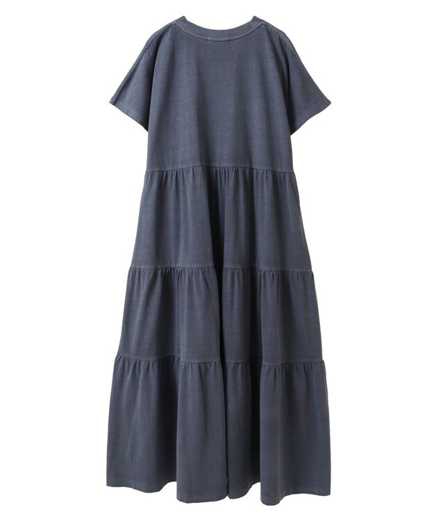 AMERICAN HOLIC 【選べる丈】加工ティアードワンピース Navy