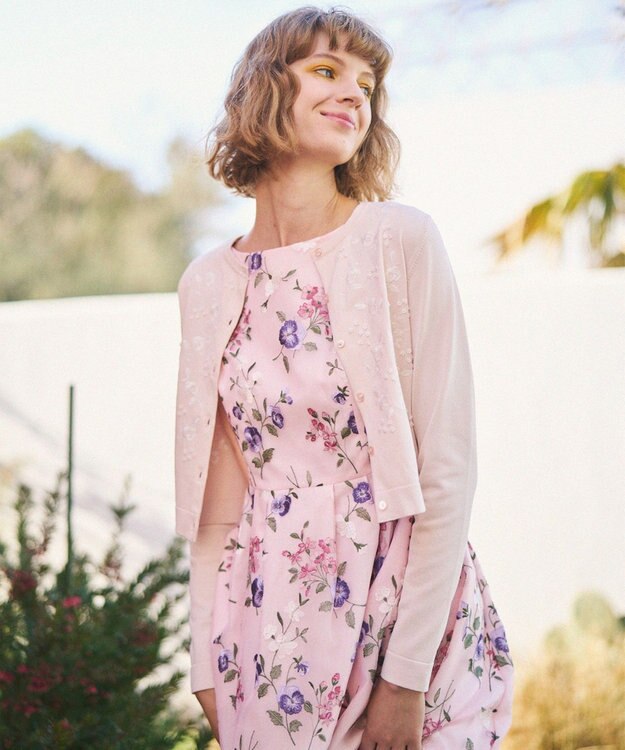 TOCCA 【キャンセル分販売！】【洗える】Queen Necklace Knit カーディガン ピンク系