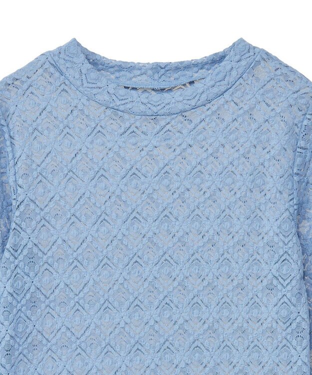 earth music&ecology フラワーレースプルオーバー Blue