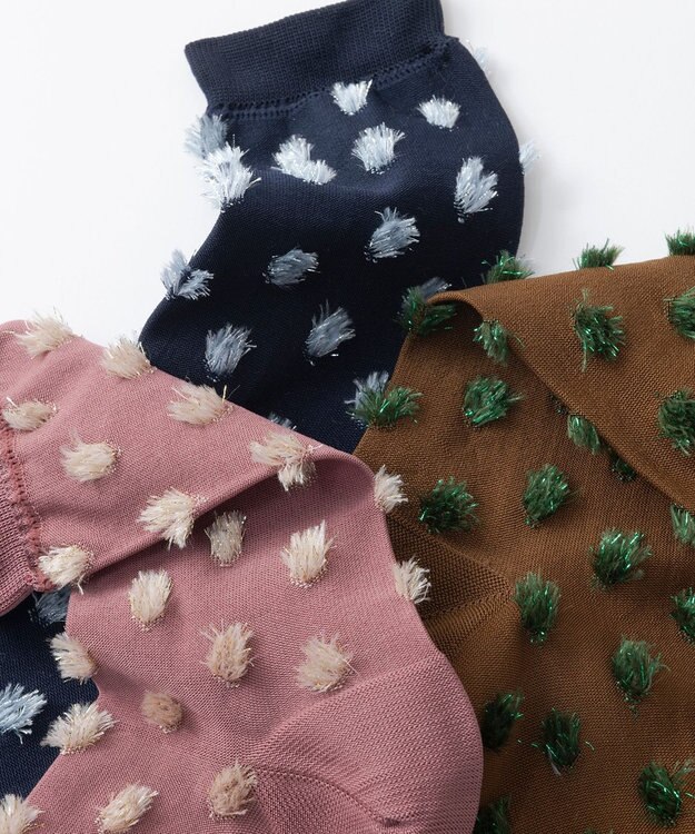 TRICOTE ドットファーソックス 39NAVY