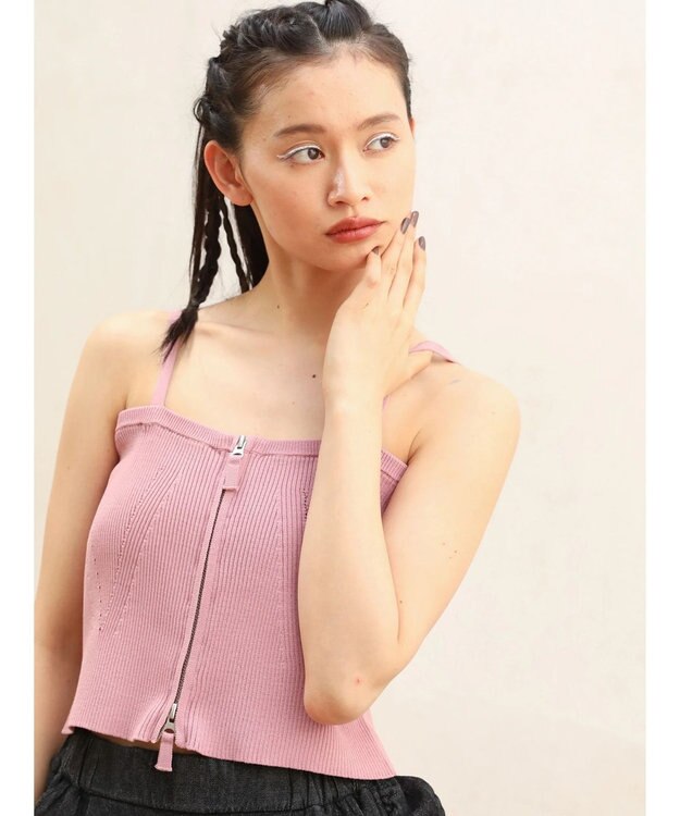 Green Parks ■ＥＳＣＡＲ　２ｗａｙ　ｗーｚｉｐ　ニットキャミ Pink