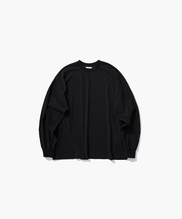 ATON FRESCA NUBUCK | オーバーサイズプルオーバー BLACK