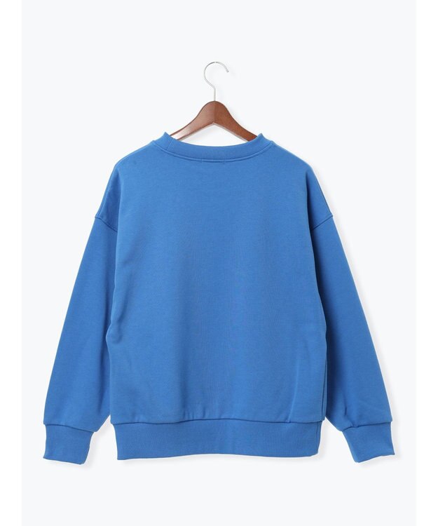 Te chichi 裏毛ロゴプルオーバー ブルー