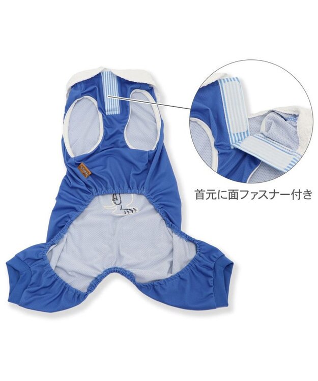 PET PARADISE スヌーピー エコメイド ロンパース 《マリン柄》 小型犬 ブルー