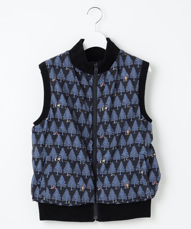 23区GOLF 【WOMEN】ストレッチモール リバーシブル ベスト 1着で2着分のお得感 温度調節に◎ ネイビー系