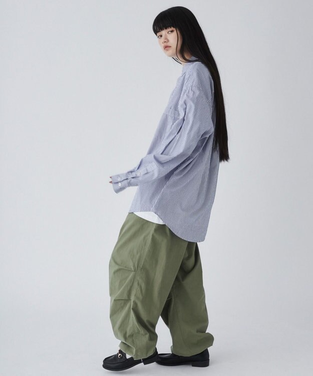 WEGO サイドスリットパラシュートパンツ カーキ