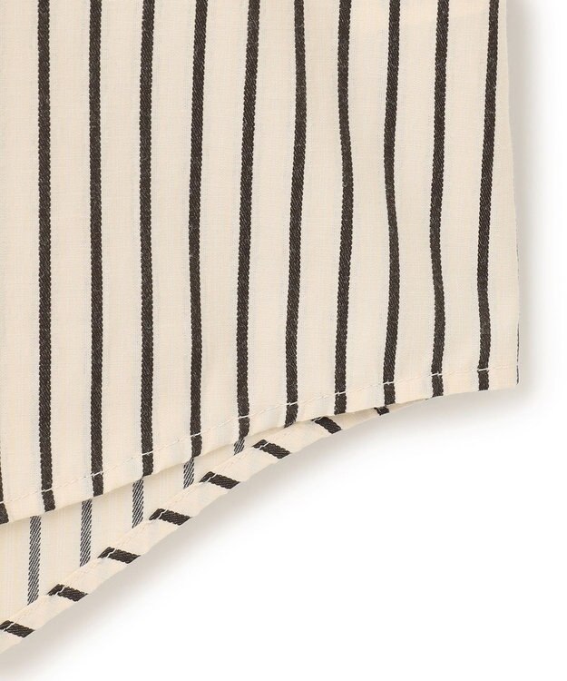 J.PRESS YORK STREET 【WOMEN】コットンタイプライター バンドカラーブラウス ブラック系1