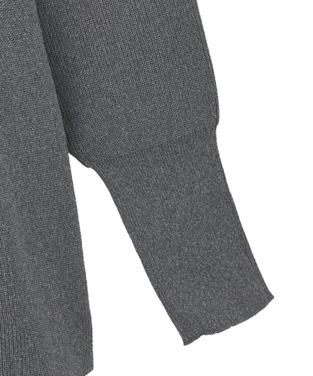 Green Parks 金釦ペプラムニットカーディガン Gray Mixture