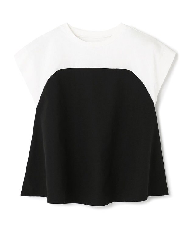 UNFILO 【110-150cm】アソート コンビTシャツ オフ×ブラック[ビスチェコンビ]