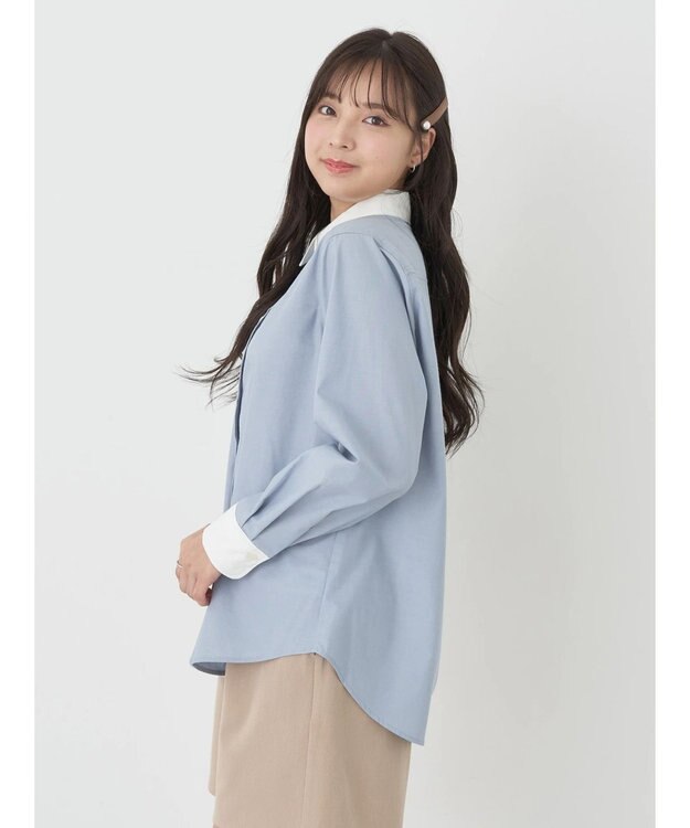 earth music&ecology クレリックシャツ Sax