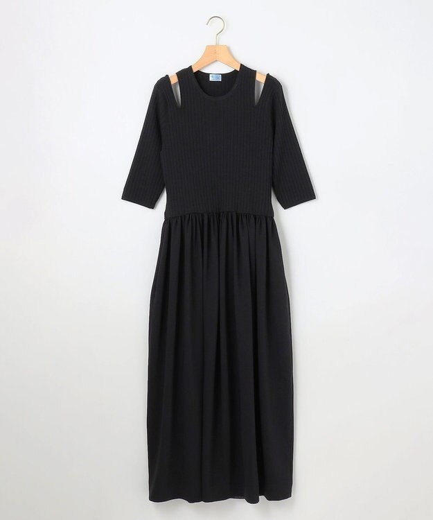 組曲 【組曲×setsuko sagittaire】ニットコンビドレス ブラック系