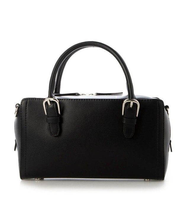 UNBILLION 【テレビ ドラマ着用アイテム】カシュカシュ cachecache / ベルトディテール横長ボストンバッグ ブラック