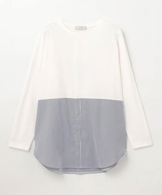 ANY シャツコンビテールＴシャツ ストライプ