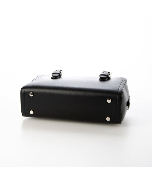 UNBILLION 【テレビ ドラマ着用アイテム】カシュカシュ cachecache / ベルトディテール横長ボストンバッグ ブラック