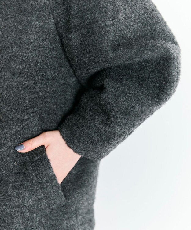 #Newans 【昨年即完売コート新色追加！】プードルコクーンコート チャコール