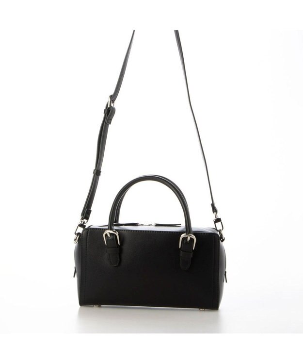 UNBILLION 【テレビ ドラマ着用アイテム】カシュカシュ cachecache / ベルトディテール横長ボストンバッグ ブラック