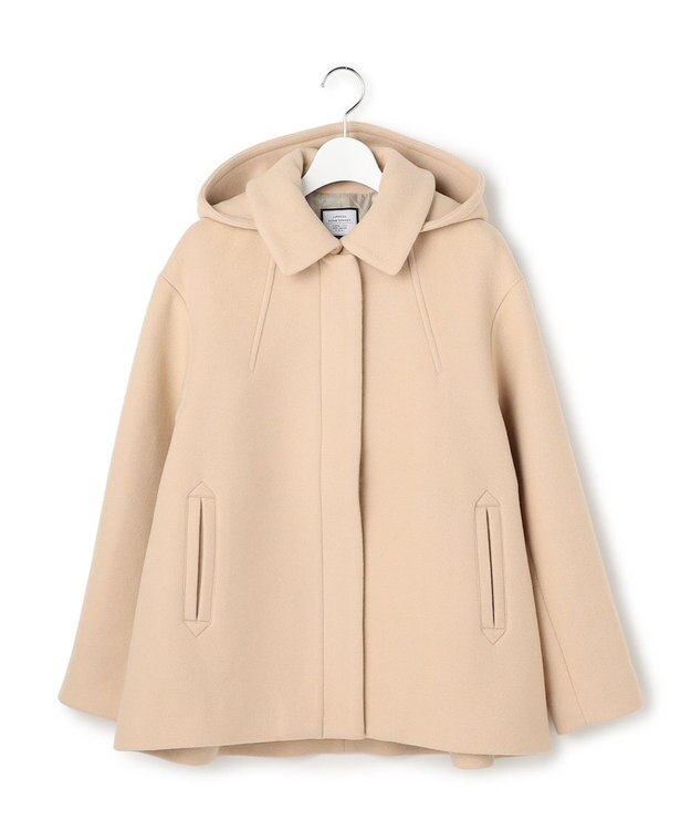 J.PRESS YORK STREET 【WOMEN】2WAY メルトン ショートコート ベージュ系