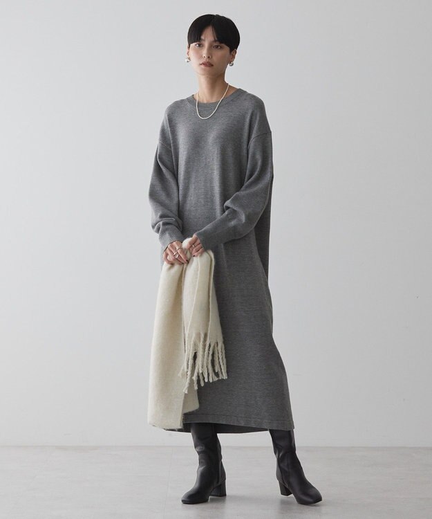 AMERICAN HOLIC クルーネックニットワンピース