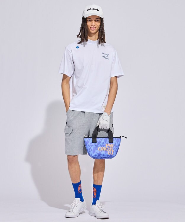 PW CIRCULUS 【MEN】ワイドハーフパンツ ゴルフ グレー系