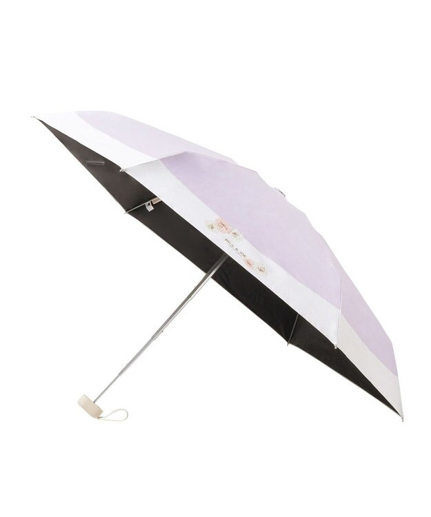 MOONBAT 【WEB限定/一級遮光99.99%】晴雨兼用折りたたみ日傘 ポール&ジョー(PAUL & JOE ACCESSOIRES)クリザンテーム/バイカラー 雨の日OK 遮熱 簡単開閉 UV 晴雨兼用 ライトパープル