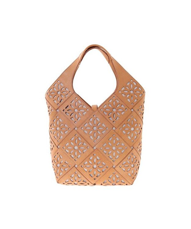 genten サステナブルカットワーク トートバッグ（大） ヌメベージュ