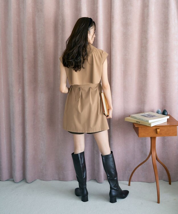 earth music&ecology ショートジレンチ Beige