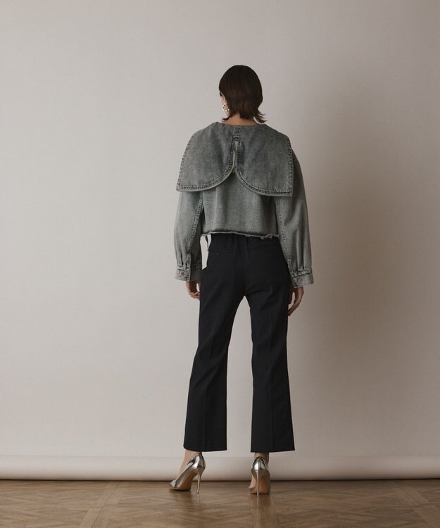 GRACE CONTINENTAL ストレッチフレアパンツ ブラック