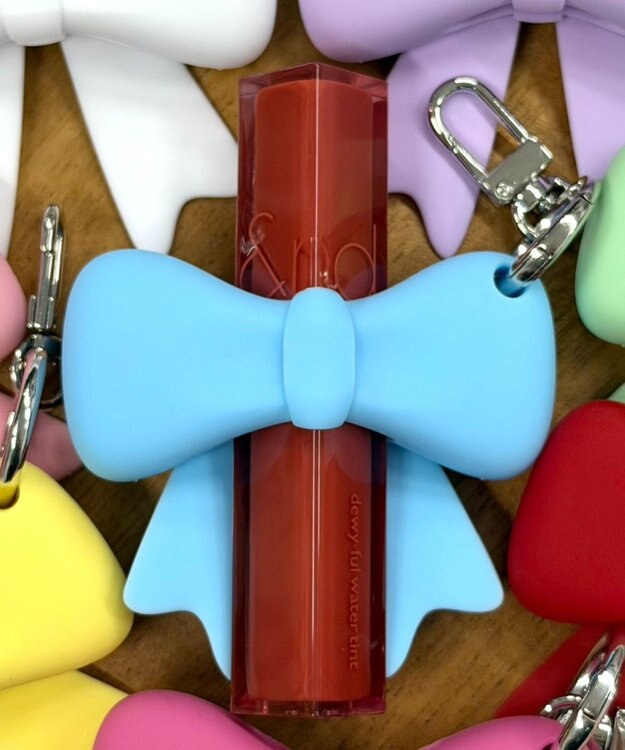 WEGO BIGリボンリップチャームキーホルダー ブルー