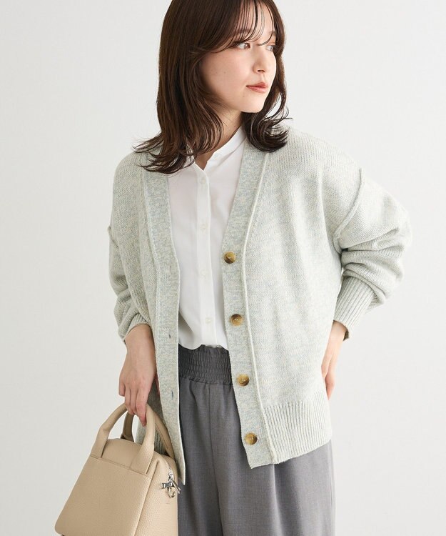 Green Parks ＭＩＸニットカーディガン Gray