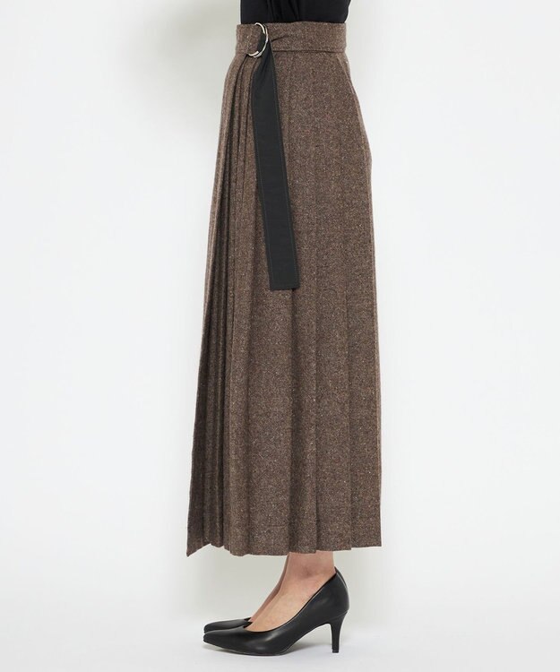 uncrave ネップツイード スカート（uncrave WHITE） ネップブラウン