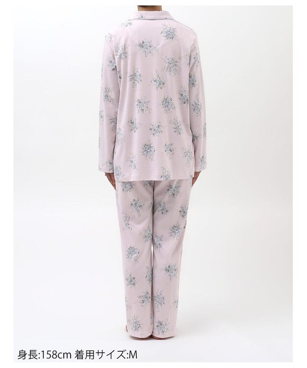 WACOAL リラックス＆スリープ  長袖 長ズボン パジャマ 綿100%(本体) WDX540 /ワコール ピンク