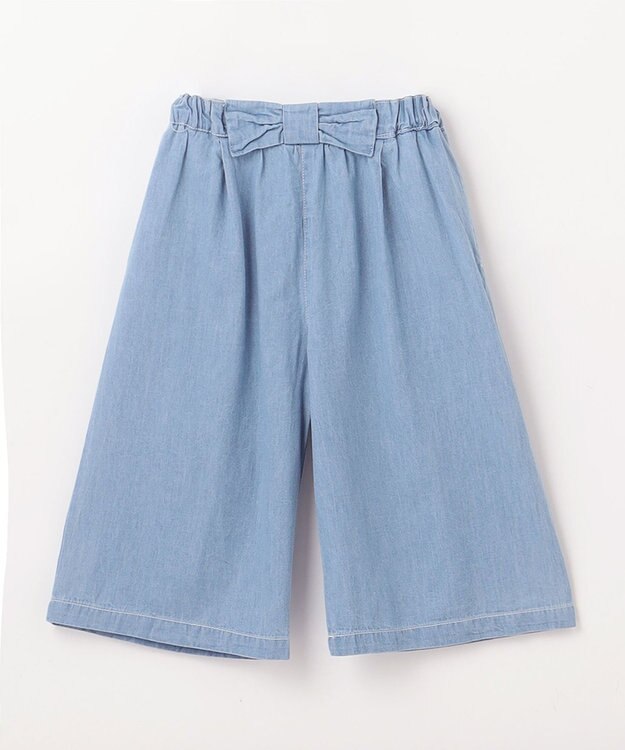 ANY KIDS シャンブレー ガウチョパンツ ブルー