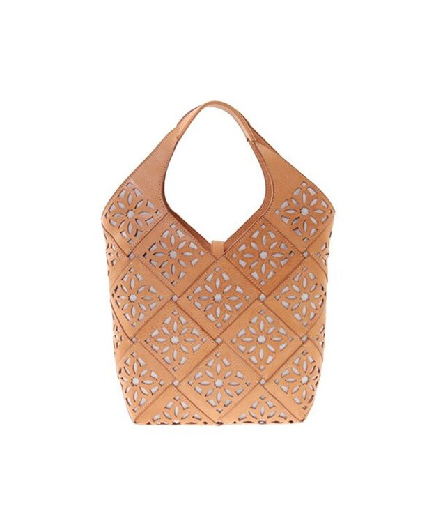 genten サステナブルカットワーク トートバッグ（大） ヌメベージュ