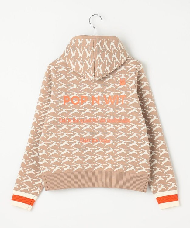 PW CIRCULUS 【イージーケア/軽量】【WOMEN】 MOFUモチーフ ニットフーディ ベージュ系