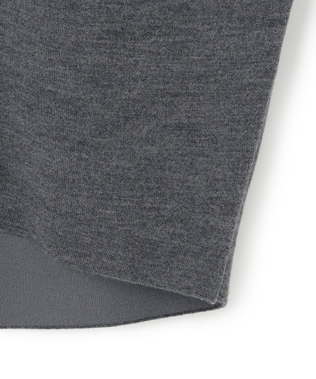 ICB 【洗える】 シルキーウールダブルフェイス ニットプルオーバー ミディアムグレー