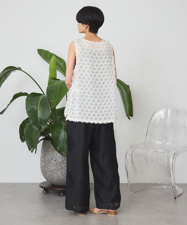 AMERICAN HOLIC Ｖネックシャギーベスト Ivory