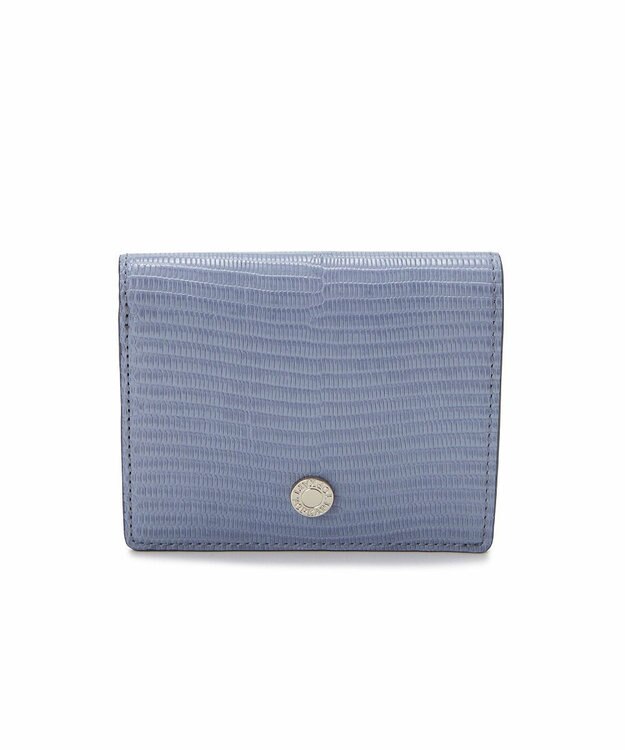 TOPKAPI 【TOPKAPI】イタリアンレザー リザード型押し 二つ折り 財布 LUCIA ルチア ブルーグレー