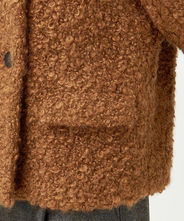 23区 L 【GOLD LABEL】COLOMBOモヘヤループ ジャケット キャメル系