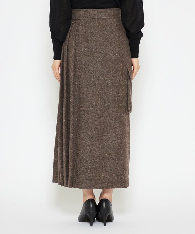 uncrave ネップツイード スカート（uncrave WHITE） ネップブラウン