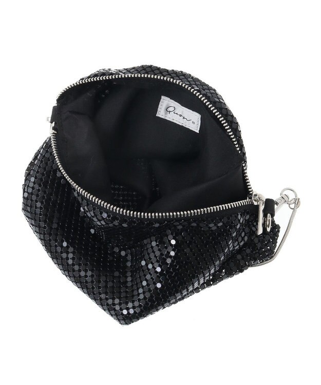 Green Parks ・ＱＵＯＮ　メタルメッシュチェーンショルダー Black