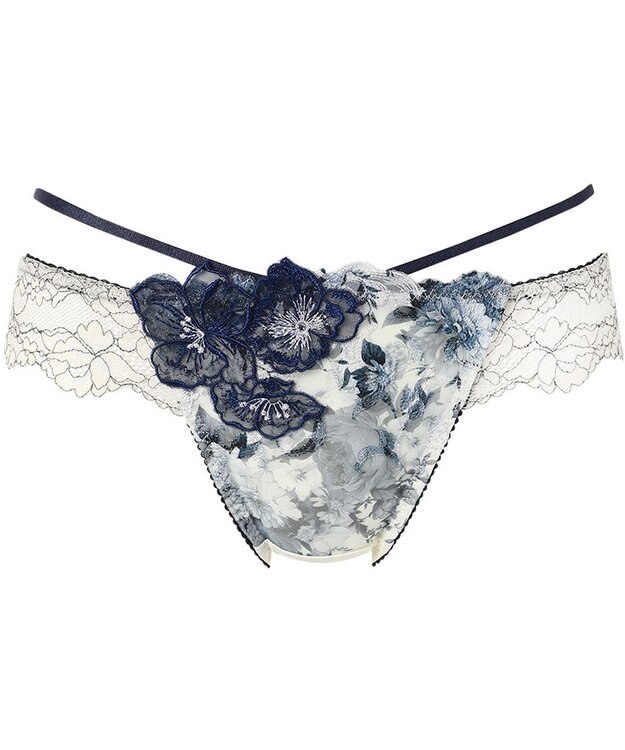 WACOAL Ｔバック ショーツ 【リボンブラ 胸もとフィットながもち】 BXB490とペア はきこみ丈あさめ バックのかぶりが広め ソング レディース PXB490 /ワコール クリーム