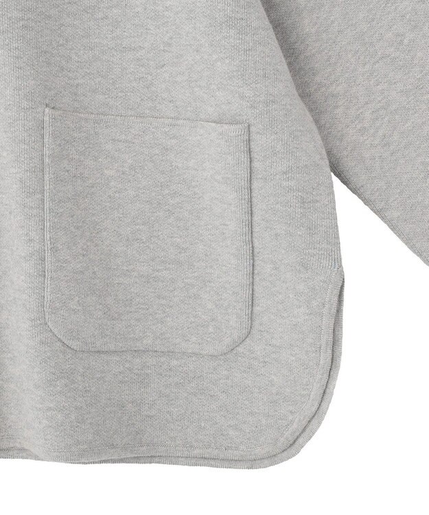 AMERICAN HOLIC Wフェイスラウンドヘム ラグランニットカーディガン Gray Mixture