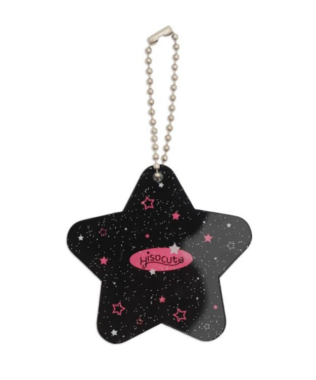 WEGO 【痛バ＆推し活グッズ】カラフルスターIDフォトケースキーホルダー ブラック