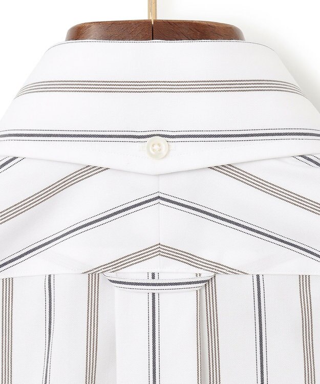 J.PRESS MEN 【PREMIUM PLEATS / 形態安定】ジェントリーストライプ シャツ / B.D. ブラウン系2