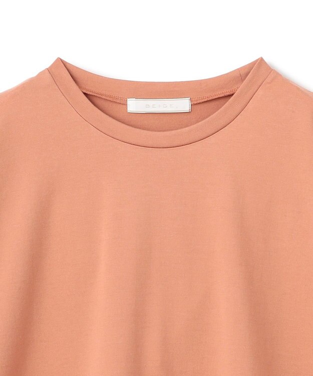 BEIGE， 【BEIGEecru/WEB限定・洗える】JERSEY STITCH / コットンオーバーサイズトップス Nude camel