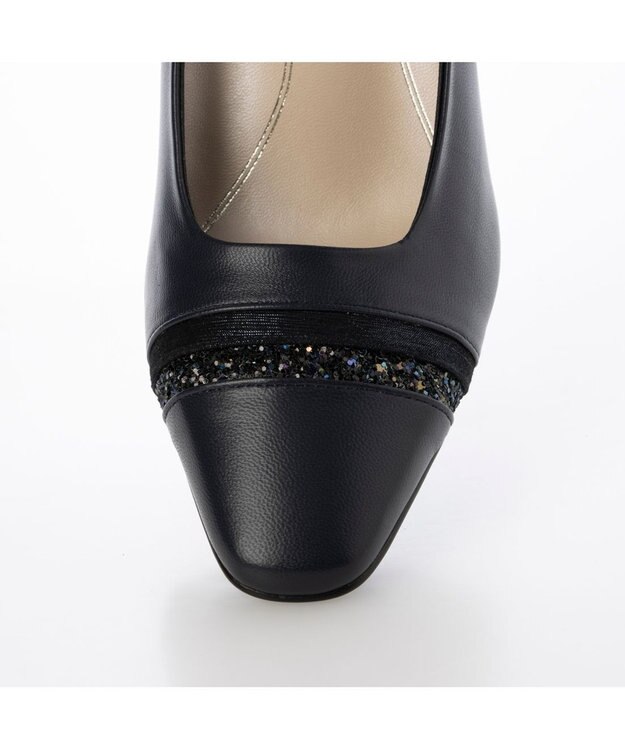 Riz raffinee <Riz raffinee>グリッターデザインパンプス ネイビー