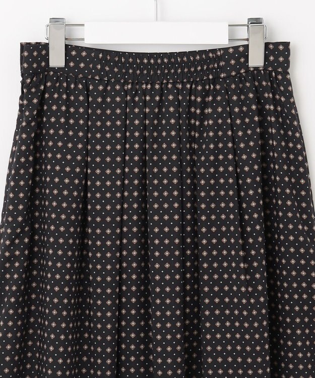 J.PRESS LADIES 【洗える】 ジオメトリック ギャザー スカート グレー系5