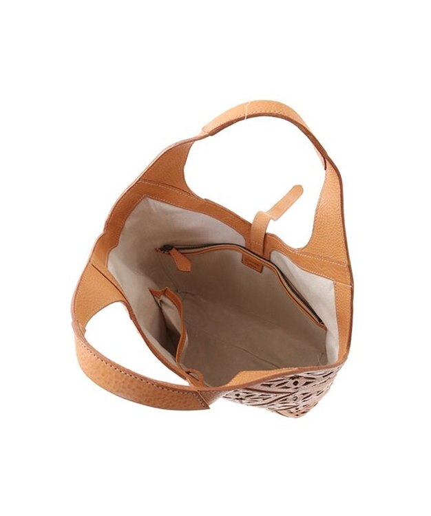 genten サステナブルカットワーク トートバッグ（大） ヌメベージュ