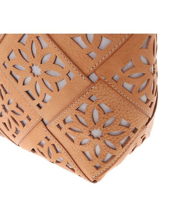 genten サステナブルカットワーク トートバッグ（大） ヌメベージュ